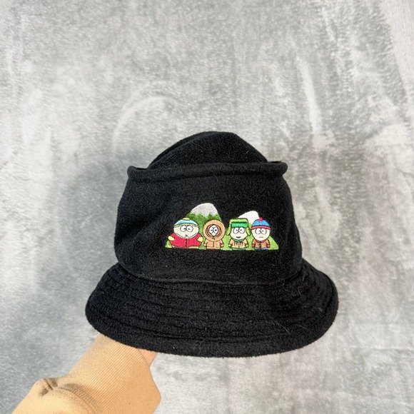 South Park Other - Vintage South Park Unisex S/M Bucket Hat 1998 Fleece Character Embroidery Black